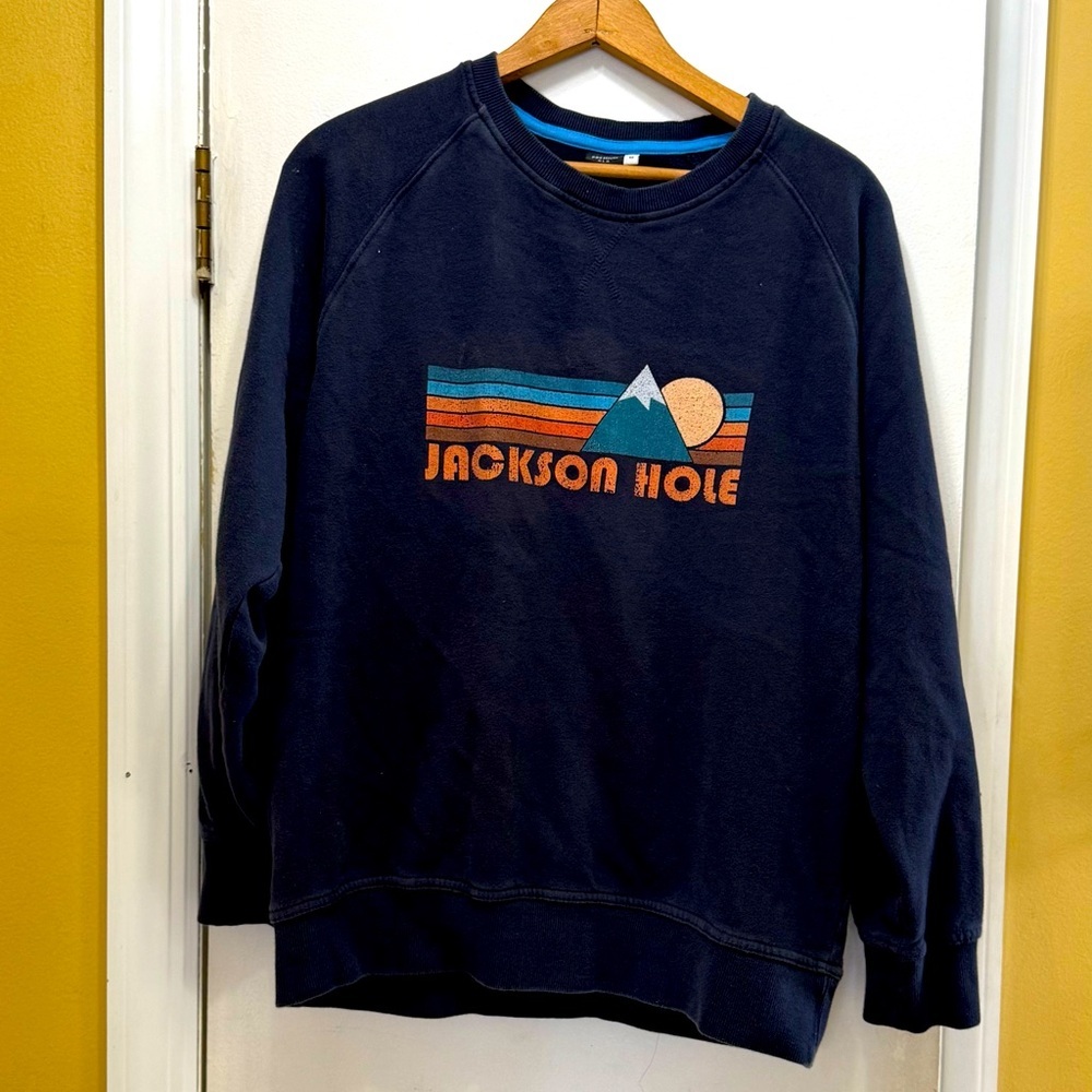 Jackson Hole Navy Blue Men’s Sweatshirt! EUC